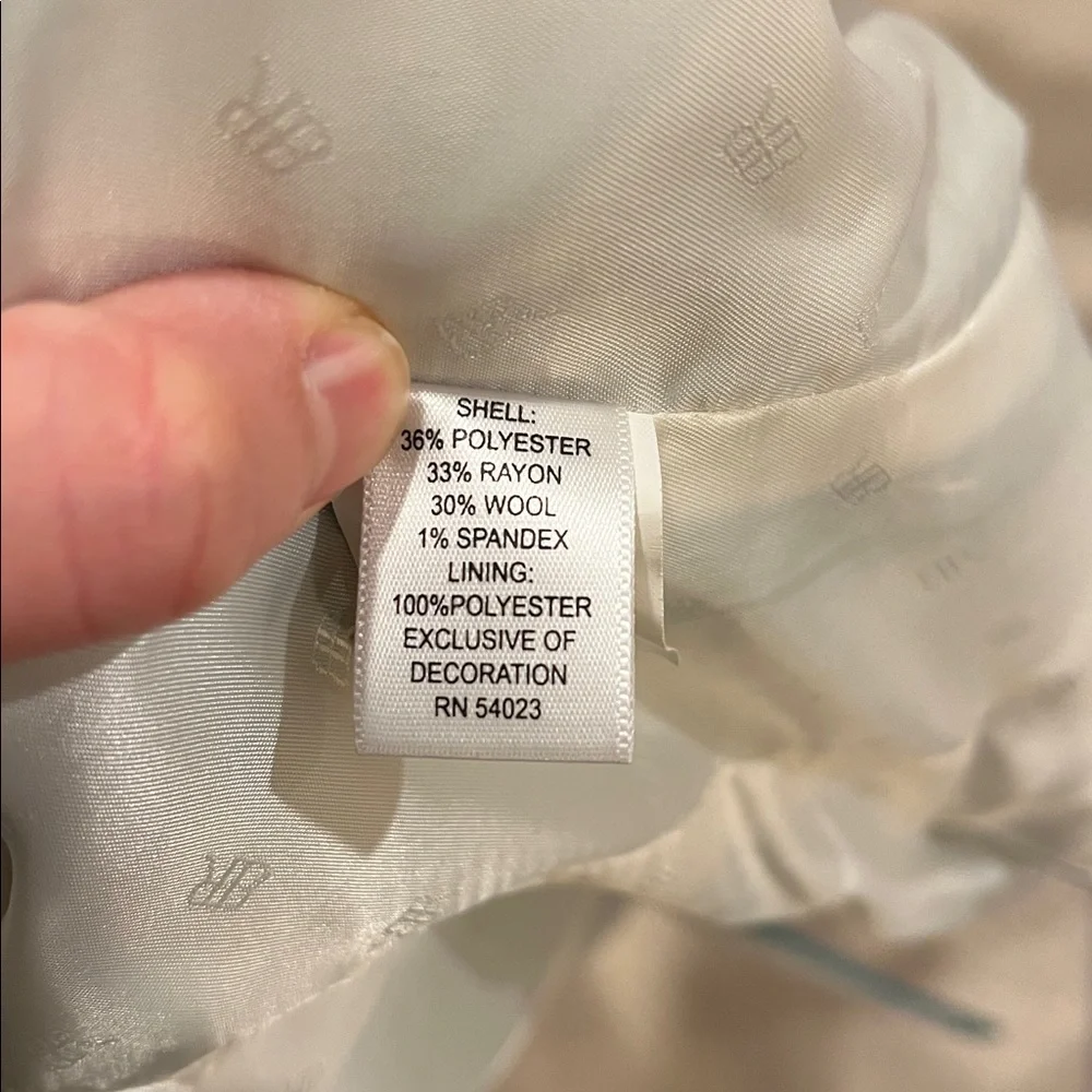 Sea Foam Green Wool-Blend Tailored Blazer - Picture 6 of 6